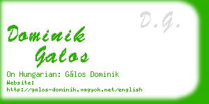 dominik galos business card